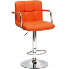 Барный стул Barneo N-69 Kruger Arm Оранжевый в Камышлове - kamyshlov.mebel24.online | фото