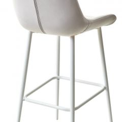 Барный стул ХОФМАН, цвет H-09 Светло-серый, велюр / белый каркас М-City в Камышлове - kamyshlov.mebel24.online | фото 4