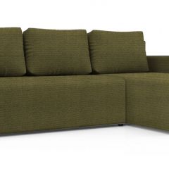 Диван угловой Алиса 3 Shaggy GREEN - TEOS BLACK в Камышлове - kamyshlov.mebel24.online | фото