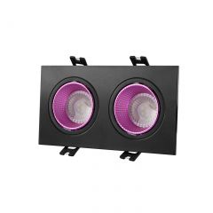 DK3072-BK+PI Встраиваемый светильник, IP 20, 10 Вт, GU5.3, LED, черный/розовый, пластик в Камышлове - kamyshlov.mebel24.online | фото