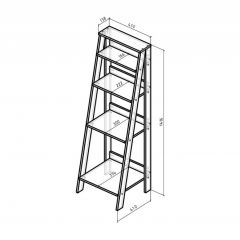 Этажерка лофт (белый) в Камышлове - kamyshlov.mebel24.online | фото 3
