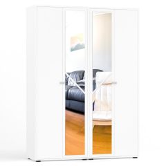 Камелия Шкаф 4-х створчатый, цвет белый, ШхГхВ 160х48х220 см., универсальная сборка, можно использовать как два отдельных шкафа в Камышлове - kamyshlov.mebel24.online | фото
