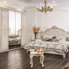 Комод 4 ящика с Зеркалом ППУ (крем) коллекция Патрисия в Камышлове - kamyshlov.mebel24.online | фото 5