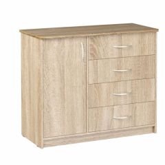 Комод Фиеста (Дуб сонома светлый) Эко в Камышлове - kamyshlov.mebel24.online | фото
