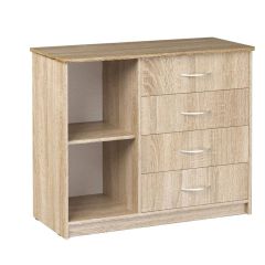 Комод Фиеста (Дуб сонома светлый) Эко в Камышлове - kamyshlov.mebel24.online | фото 2