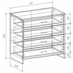 Комод с плитой 22 мм ЛИБЕРТИ в Камышлове - kamyshlov.mebel24.online | фото 3