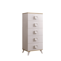 Комод узкий Диора слоновая кость/золото (ДКМ-2) в Камышлове - kamyshlov.mebel24.online | фото