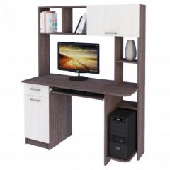 Компьютерный стол №14 (Анкор белый/Анкор темный) в Камышлове - kamyshlov.mebel24.online | фото 2