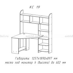 Компьютерный стол №19 (Анкор темный) в Камышлове - kamyshlov.mebel24.online | фото 3