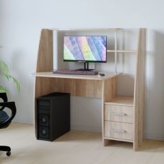 Компьютерный стол КЛ №6.2 левый (Дуб баррик) в Камышлове - kamyshlov.mebel24.online | фото