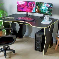 Компьютерный стол КЛ №9.0 (Черный/Желтый) в Камышлове - kamyshlov.mebel24.online | фото