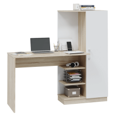 Стол компьютерный Софт (УНИ) Дуб Сонома/Белый в Камышлове - kamyshlov.mebel24.online | фото 3