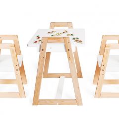 Комплект детской мебели стол и  два стула Я САМ "Лофт-Дуо" (Белый) в Камышлове - kamyshlov.mebel24.online | фото