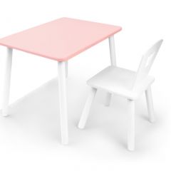 Комплект детской мебели стол и стул Корона (Розовый/Белый/Белый) в Камышлове - kamyshlov.mebel24.online | фото 2
