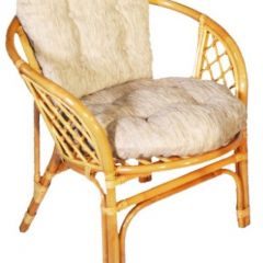 Кресло Багама, подушки светлые обычные шенил (Мёд) в Камышлове - kamyshlov.mebel24.online | фото
