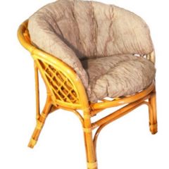 Кресло Багама, подушки светлые полные шенил (Мёд) в Камышлове - kamyshlov.mebel24.online | фото 1