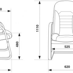 Кресло Бюрократ T-9923WALNUT-AV/BL в Камышлове - kamyshlov.mebel24.online | фото 4