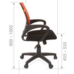 Кресло для оператора CHAIRMAN 696 black (ткань TW-11/сетка TW-34) в Камышлове - kamyshlov.mebel24.online | фото 5