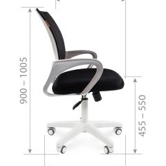 Кресло для оператора CHAIRMAN 696 white (ткань TW-10/сетка TW-05) в Камышлове - kamyshlov.mebel24.online | фото 7