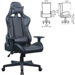 Кресло компьютерное BRABIX "GT Carbon GM-115" (две подушки, экокожа, черное) 531932 в Камышлове - kamyshlov.mebel24.online | фото 5