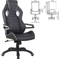 Кресло компьютерное BRABIX "Techno Pro GM-003" (черное/серое, вставки серые) 531814 в Камышлове - kamyshlov.mebel24.online | фото 2