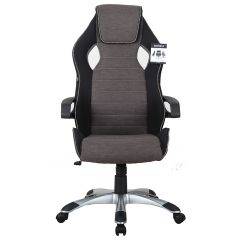 Кресло компьютерное BRABIX Techno GM-002 (ткань) черное/серое, вставки белые (531815) в Камышлове - kamyshlov.mebel24.online | фото 3