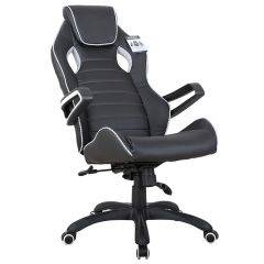 Кресло компьютерное BRABIX Techno Pro GM-003 (экокожа черное/серое, вставки серые) 531814 в Камышлове - kamyshlov.mebel24.online | фото 4