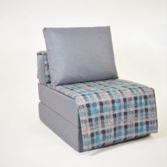 Кресло-кровать бескаркасное Харви (серый-квадро азур) в Камышлове - kamyshlov.mebel24.online | фото 1