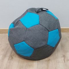 Кресло-мешок Мяч S (Savana Grey-Neo Azure) в Камышлове - kamyshlov.mebel24.online | фото