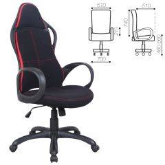 Кресло офисное BRABIX PREMIUM "Force EX-516" (ткань черное/вставки красные) 531571 в Камышлове - kamyshlov.mebel24.online | фото