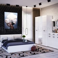 НЭНСИ NEW Кровать 1,6 м (Белый глянец холодный/Белый) в Камышлове - kamyshlov.mebel24.online | фото 2