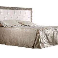 Кровать 2-х спальная(1,6 м)Тиффани Premium черная/серебро с мягким элементом со стразами с подъемным механизмом (ТФКР-2[3][7](П) в Камышлове - kamyshlov.mebel24.online | фото