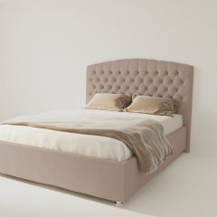 Кровать Берлин без основания 1400 (велюр серый) в Камышлове - kamyshlov.mebel24.online | фото