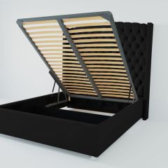 Кровать Берлин ЛЮКС с ПМ 1800 (экокожа кольт ч) в Камышлове - kamyshlov.mebel24.online | фото