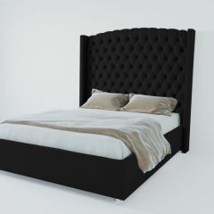 Кровать Берлин ЛЮКС с ПМ 1800 (экокожа кольт ч) в Камышлове - kamyshlov.mebel24.online | фото 2