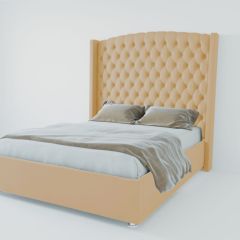 Кровать Берлин ЛЮКС с ПМ 2000 (экокожа бежевая) в Камышлове - kamyshlov.mebel24.online | фото