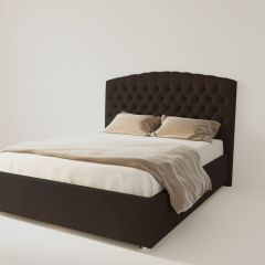 Кровать Берлин с ПМ 1200 (экокожа коричневая) в Камышлове - kamyshlov.mebel24.online | фото