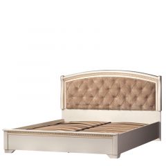 Кровать двойная №805 Парма кремовый белый (1600) в Камышлове - kamyshlov.mebel24.online | фото
