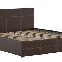 Кровать двойная Синди 160 + ортопед + ПМ + дно (арт. Марика 468 к/з (шоколад)) в Камышлове - kamyshlov.mebel24.online | фото 2