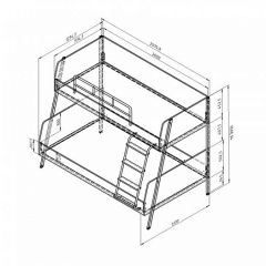 Кровать двухъярусная Дельта Лофт-20.02.04 Белый в Камышлове - kamyshlov.mebel24.online | фото 2