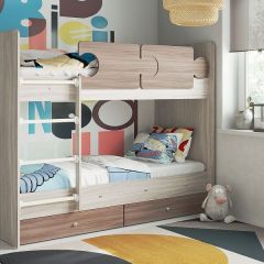 Кровать двухъярусная "Тетрис" (латы) с бортиками + ящики в Камышлове - kamyshlov.mebel24.online | фото 8