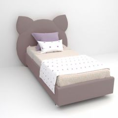 Кровать Котя с ортопедическим основанием 1200 (велюр темно-серый) в Камышлове - kamyshlov.mebel24.online | фото