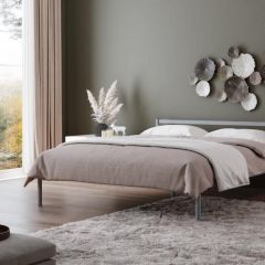 Кровать Мета с ортопедическим основанием 1400 (серый) в Камышлове - kamyshlov.mebel24.online | фото
