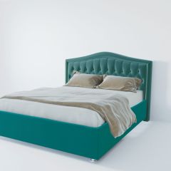 Кровать Нягань с ПМ 1400 (велюр бирюзовый) в Камышлове - kamyshlov.mebel24.online | фото 2