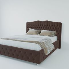 Кровать Нягань с ПМ 1600 (экокожа коричневая) в Камышлове - kamyshlov.mebel24.online | фото 2