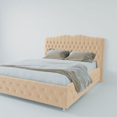 Кровать Нягань с ПМ 800 (экокожа бежевая) в Камышлове - kamyshlov.mebel24.online | фото 2