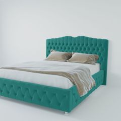 Кровать Нягань с ПМ 800 (велюр бирюзовый) в Камышлове - kamyshlov.mebel24.online | фото 2