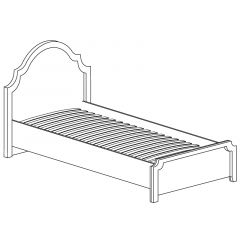 Кровать одинарная №414 Прованс в Камышлове - kamyshlov.mebel24.online | фото 2