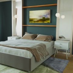 Кровать Подиум с ортопедическим основанием 1200 (велюр темно-серый) в Камышлове - kamyshlov.mebel24.online | фото 3