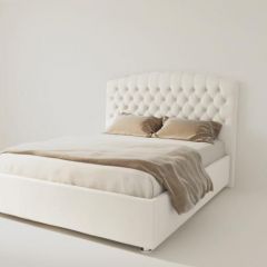 Кровать Берлин без основания 2000 (экокожа белая) в Камышлове - kamyshlov.mebel24.online | фото